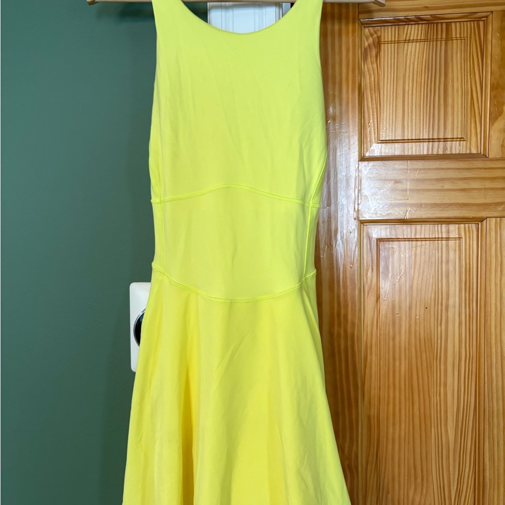 lululemon athletica Court Crush Neon Yellow Racerback Tennis Dress - Picture 5 of 5